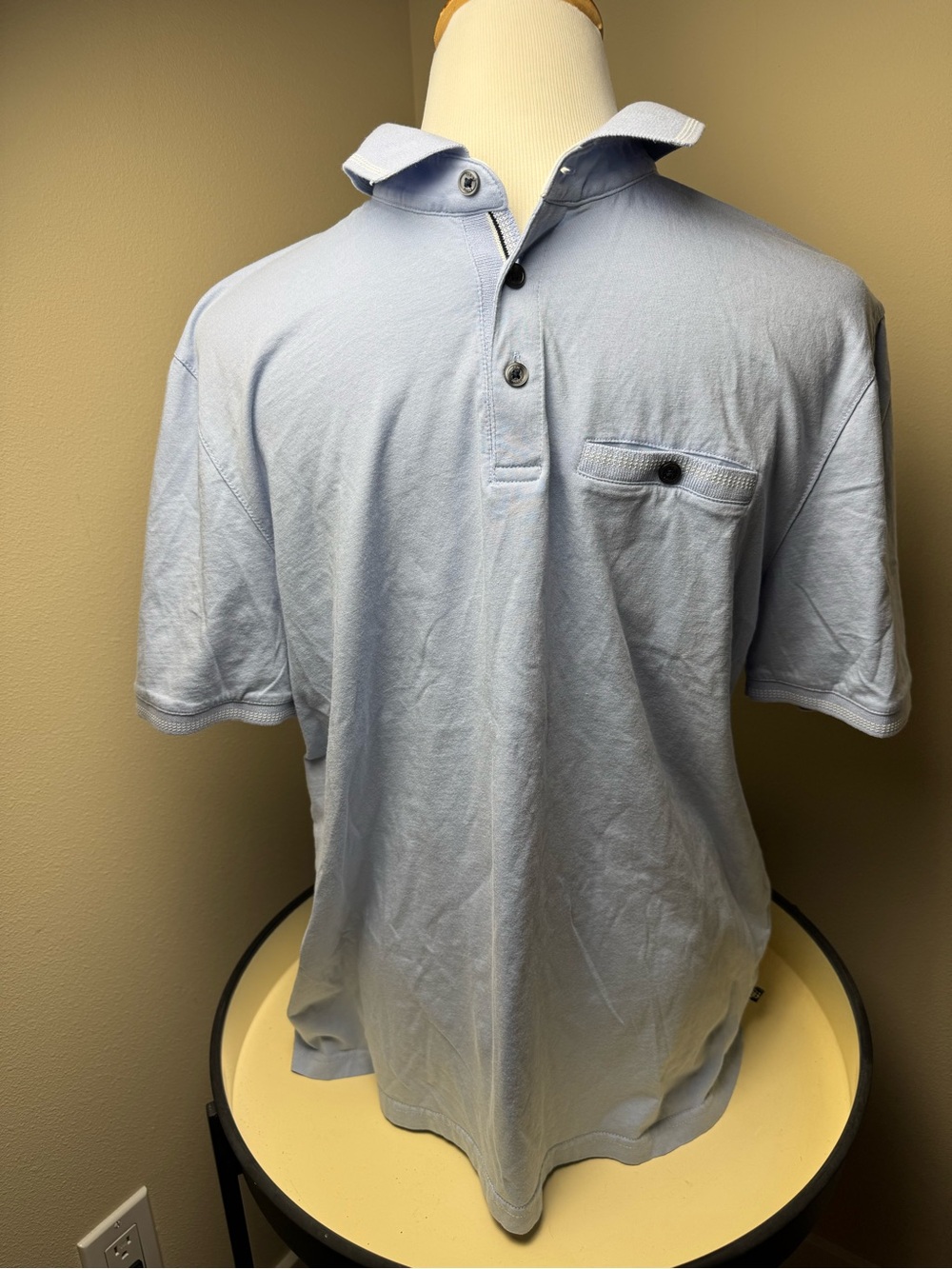Ted Baker Light Blue Polo with Chest Pocket